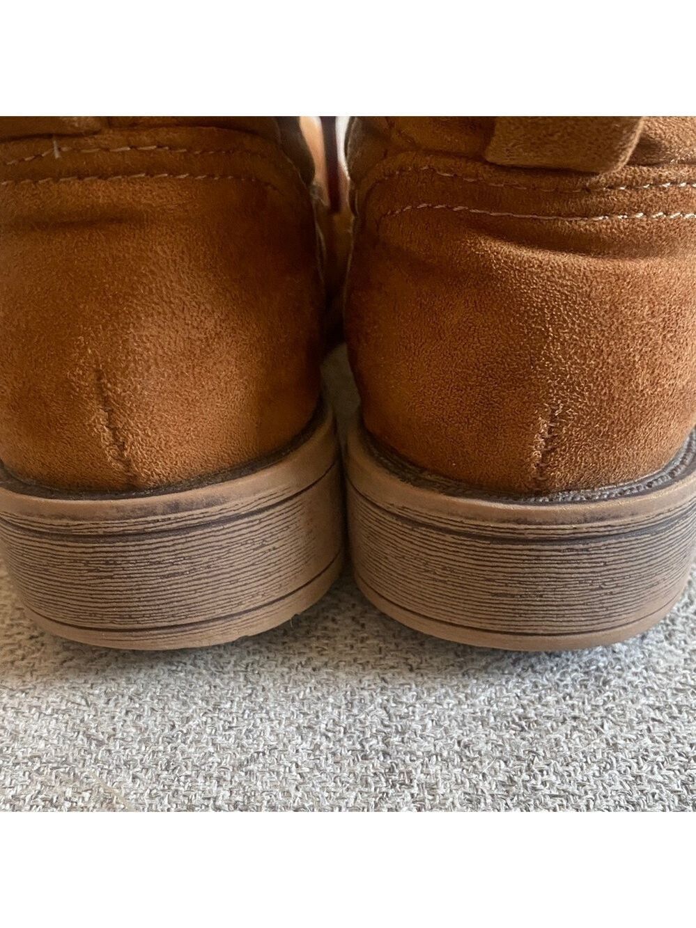 Steve Madden Kids Tan Lace-Up Boots w/ Zipper Sz 11 - Picture 5 of 10